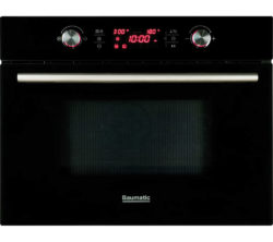 BAUMATIC BMC460BGL Built-in Combination Microwave - Black Glass